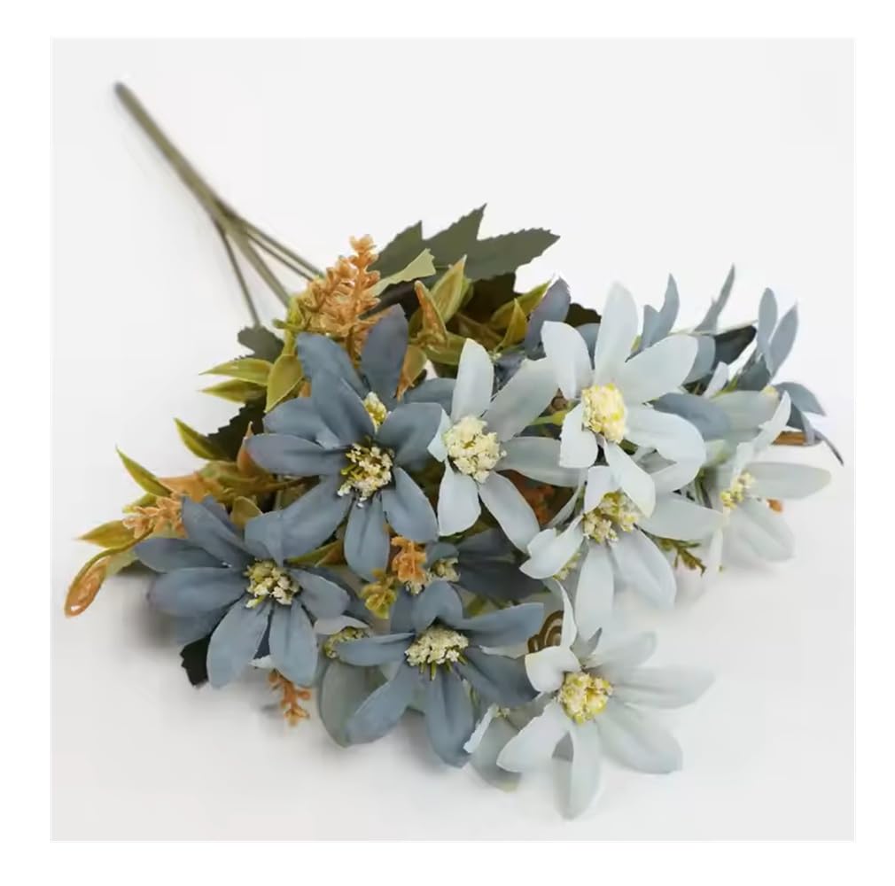 SPHINX Artificial Spring Daisy Bunch – 34 cm, 1 Bunch| Faux Flowers for Home Decoration, Vase, Centerpiece, Wedding, Party, DIY Craft, Office & Gifting Decor - (1, Two Tone Grey)