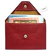 LOLUNA® Pochette Format enveloppe pour Papier Voiture, Carte Grise, permis Conduire Tout en Cuir Plusieurs Couleur Homme et Femme (Rouge) #2