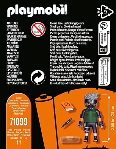 PLAYMOBIL Naruto Shippuden 71099 Kakashi mit Hund, Kunai und Buch, kreativer Spielspaß für Animefans mit tollen Details und authentischen… – Ansicht 5