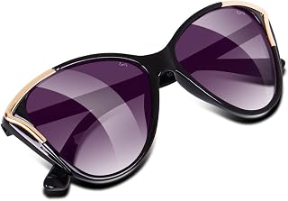 Legend Eyewear Women Retro Cat Eye UV Protected Sunglass, Black, L Price In India