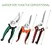 KeShi Pruning Shears Garden Cutter Clippers, Stainless Steel Sharp Pruner Secateurs, Professional Bypass Pruning Hand Tools Scissors Kit 3 PCS