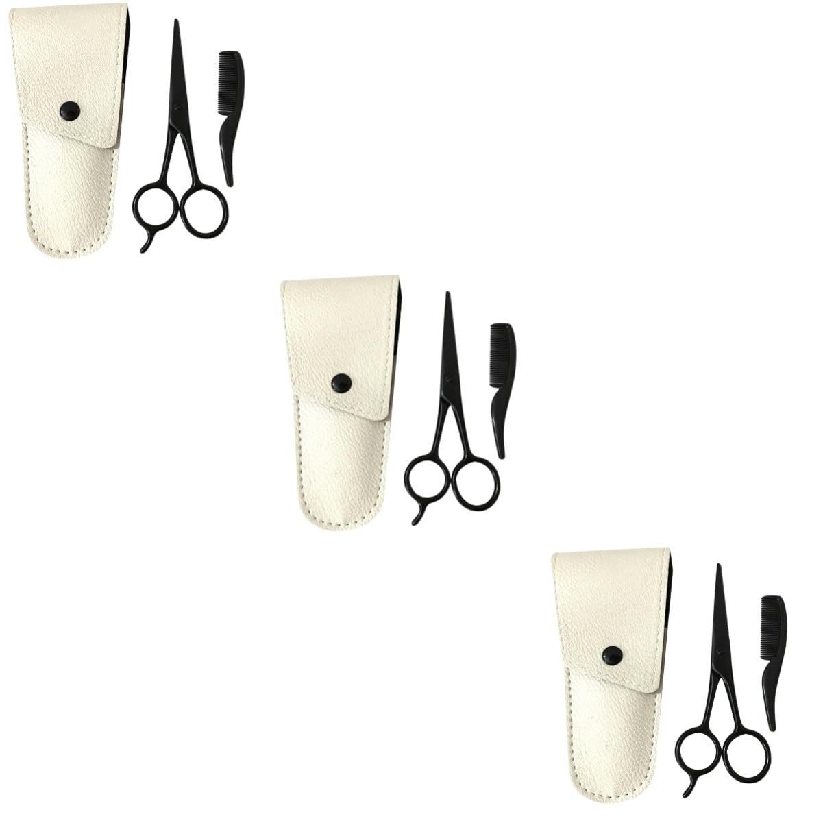 FOMIYES 9 Pcs Beard Trimming Scissors Beard Cutter Beard Scissors Mustache Trimming Scissors Beard Shears Mustache Scissors