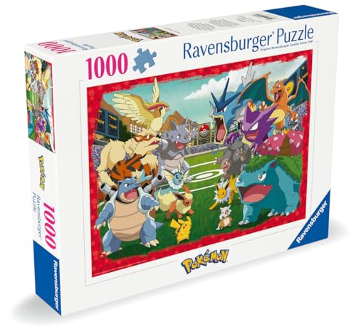 Ravensburger - Puzzle Adulte - Puzzle 1000 pièces - L'affrontement des Pokémon - Adultes et Enfants à partir de 14 Ans - Puzzle de qualité supérieure - Jeu Pokémon - 12000628