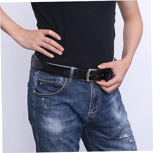 Men Pu Leather Belt Men's Reversible Leather Webbing Belt with Sliding Buckle Men Leather Strap Mens4