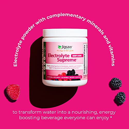 Jigsaw Health Electrolyte Supreme Jar, Berry Licious, 60 Servings #TOP2