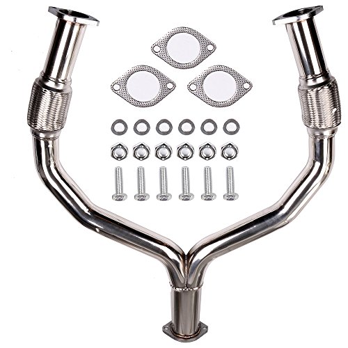 ECCPP Exhaust Manifold Set Stainless Steel Front Automotive Replacement Exhaust Manifolds X/Y-Pipe