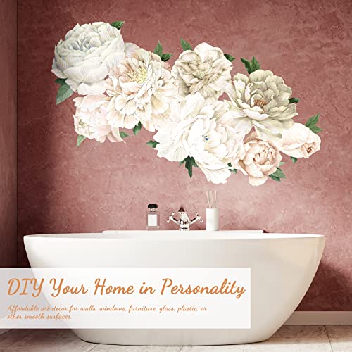 Vinilo decorativo White Peony para pared habitación de niñas miniatura 5