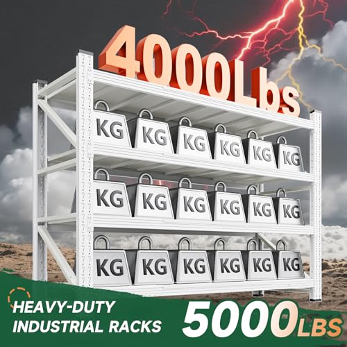 Image of Letaya 4000LBS Storage Shelves Heavy Duty,60 inch W Garage Shelving Units, 4 Tier Adjustable Utility Rack Shelf,Large Metal Industrial Shelves,for Shop,Warehouse,Basement (60 inch W x 24 inch D x 70 inch H)