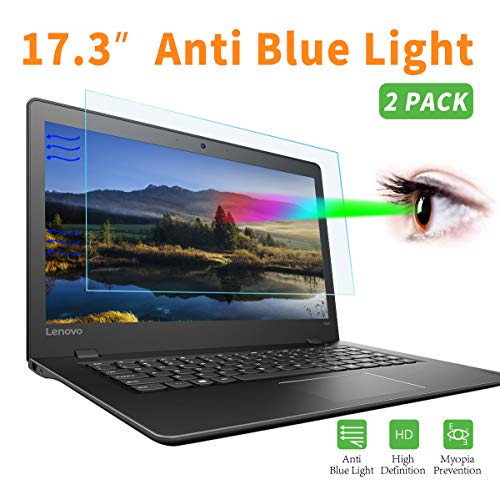 2-Pack 17.3 Inch Anti Blue Light Filter Film, Anti Blue Light & Glare