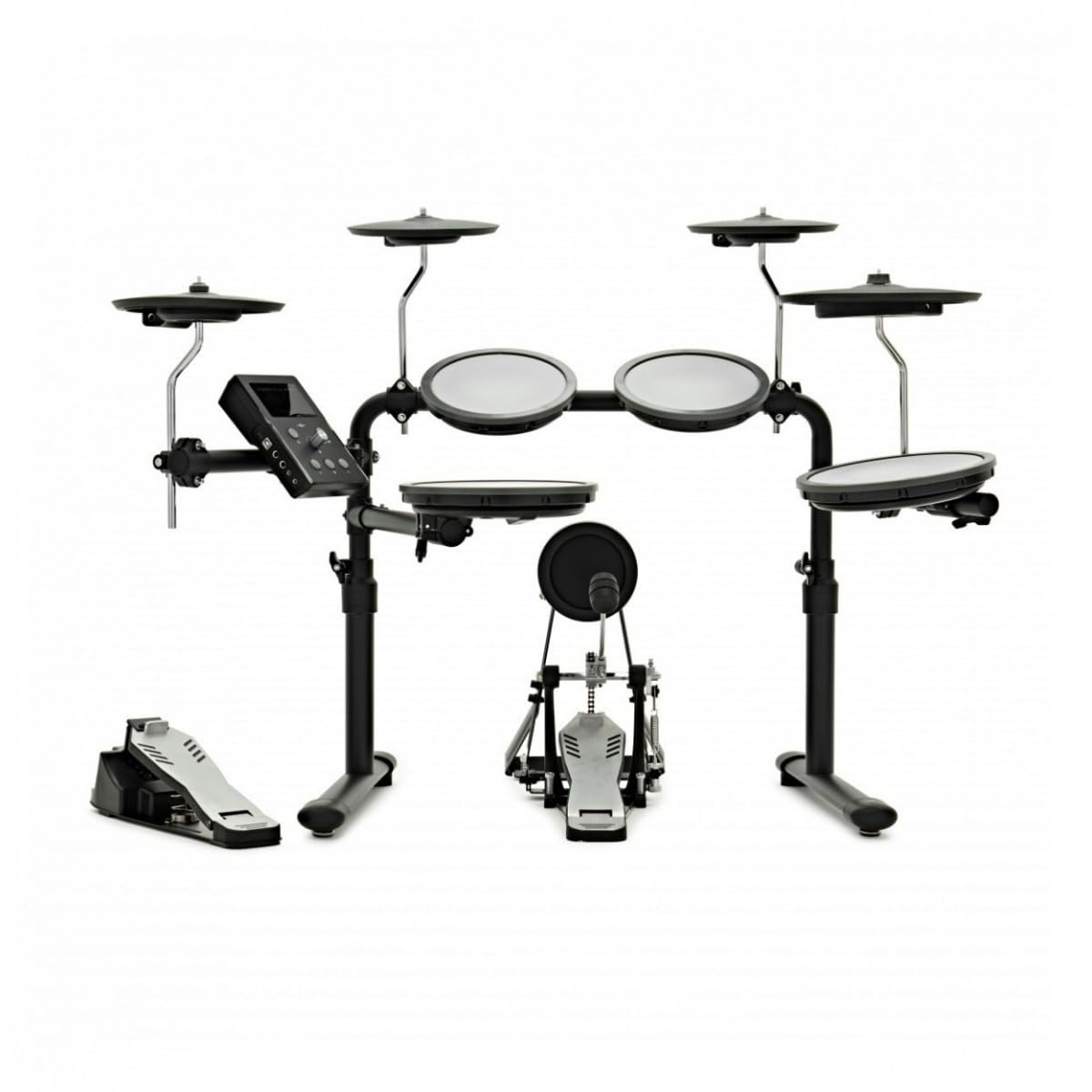 VISIONDRUM-PRO E-Drum-Set mit Kopfhörer für Kinder & Erwachsene | 9-teiliges Mesh-Pad-Set, höhenverstellbar und klappbar, größeres Snare- und Floor-Tom-Pad, 10"-Ride-Pad