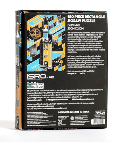 Image of 150 Pieces GSLV MKIII Theme ISRO Jigsaw Puzzle Fun Mind Games & Challenging Activity for Kids & Adults, Games for Having Realistic Illustration, Focus for Age 6 Years Old and Above