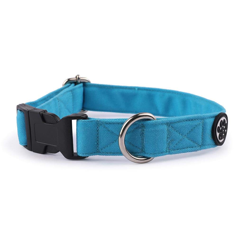 Dear Pet Classic Sky Blue Poly-Canvas Dog Collar for Small, Medium, Large Dogs (Medium) - (18-22 inch) (B09998H91H) Amazon Price History, Amazon Price Tracker