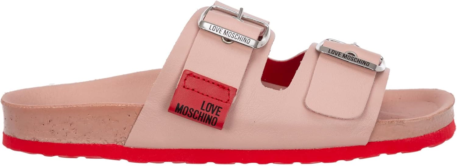 Amazon.com | Love Moschino Women's Slide Sandal, Nude, 5 | Sandals