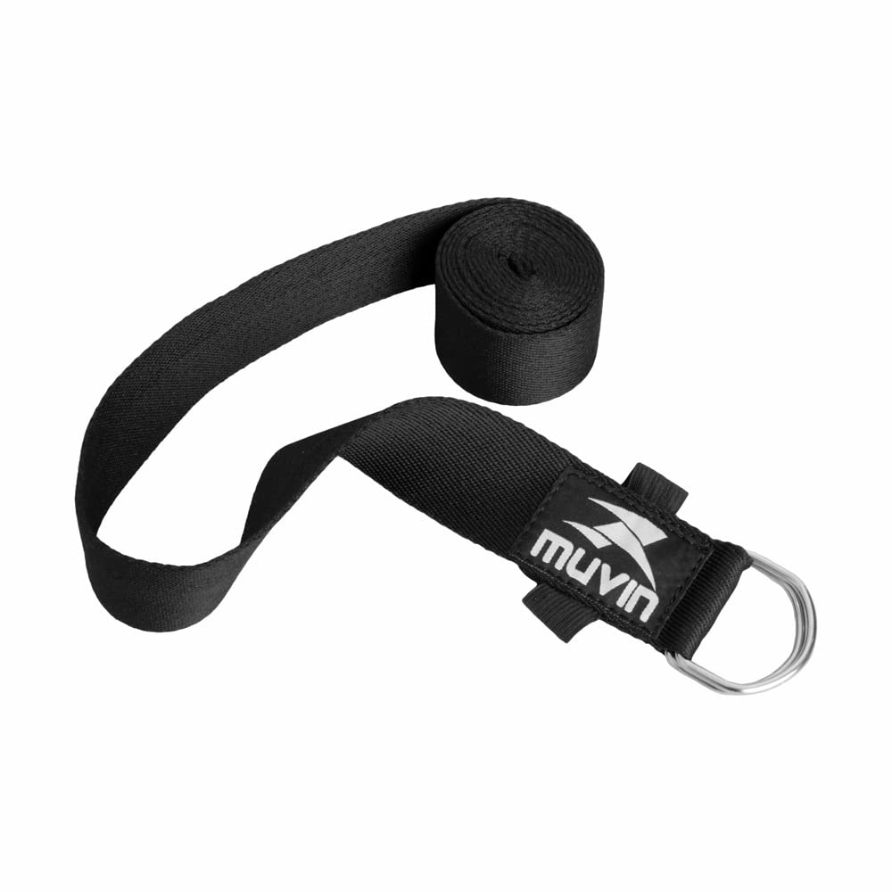Yoga Strap Muvin – Cinto Para Alongamento 305 cm – Comprimento Ajustável – Fivela