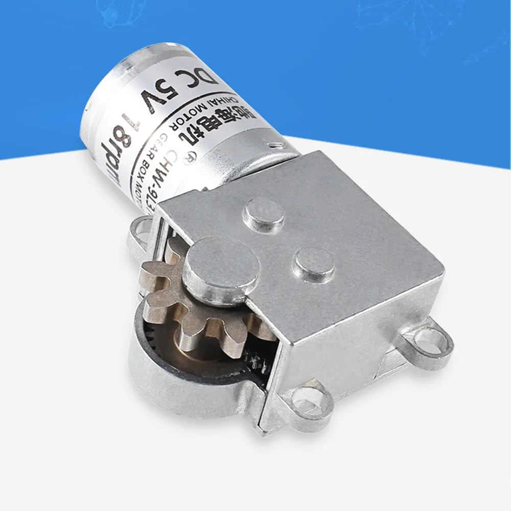 Motor de CC con Engranaje Helicoidal, Motor Reductor de Engranaje Giratorio de 9 Dientes, Motor de Poco Ruido