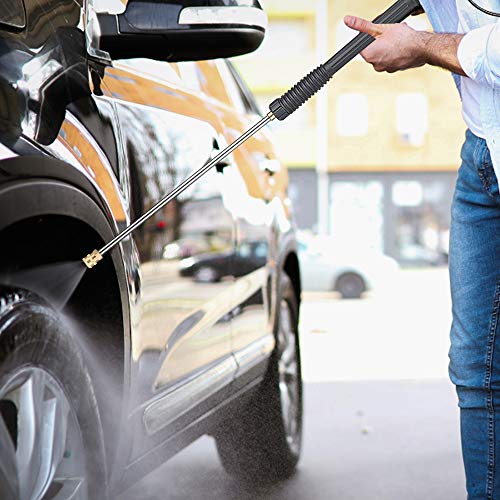 Selkie Pressure Washer Gun With Extension Wand And 26" Hose, Pressure Washer Gun With 26Inch Pressure Washer Hose,16Inch Extension Wand, 5 Nozzle Tips, And M22 15Mm & M22 14Mm Fitting, 4000 Psi #TOP6