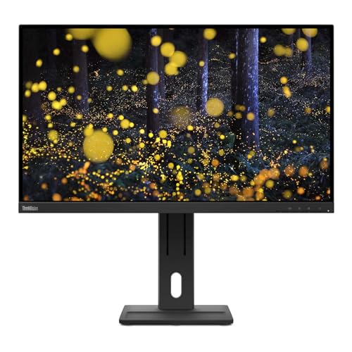 Image of Lenovo 27 inch ThinkVision E27q-20, 2560x1440 Resolution, 1000:1 Contrast Ratio with Asset Tag