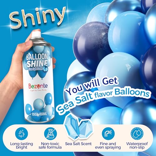 Image of Bezente Sea Salt Scent Balloon Shine Spray 15oz High-Gloss for Parties
