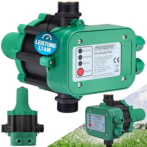 MONZANA® Druckschalter Wasserpumpe ohne Kabel 10 Bar Trockenlaufschutz Pumpensteuerung Hauswasserwerk