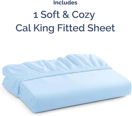 Miniatura 354 de King Fitted Bed Sheet - Bottom Single Fitted Sheet Only - Ultra-Soft Hotel Luxury Bedding w/ 8-16 Inch Deep Pockets - Breathable, Cooling & Wrinkle