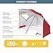Sport-Brella XL Vented SPF 50+ Sun and Rain Canopy Umbrella for Beach and Sports Events (9-Foot, Deep Red)