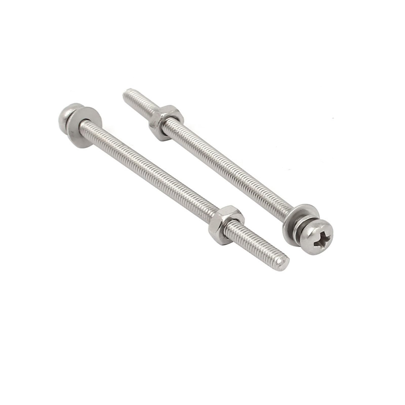 MACHSWON M3x50mm Pan Head Machine Screws 304 Stainless Steel Phillips Pan Head Bolt Extended Screw Nut with Washer 12 Sets - Image 2