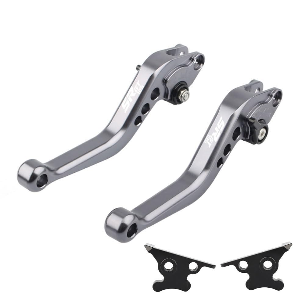 Beqlxta A-Gray Brake Clutch Adjustable Lever​ For Sr Gt125 2021-2023 Motorcycle Accessories Parts Handle Set For Gt 125 2022 2023 2021 Short Brake Clutch Levers(A-Gray)