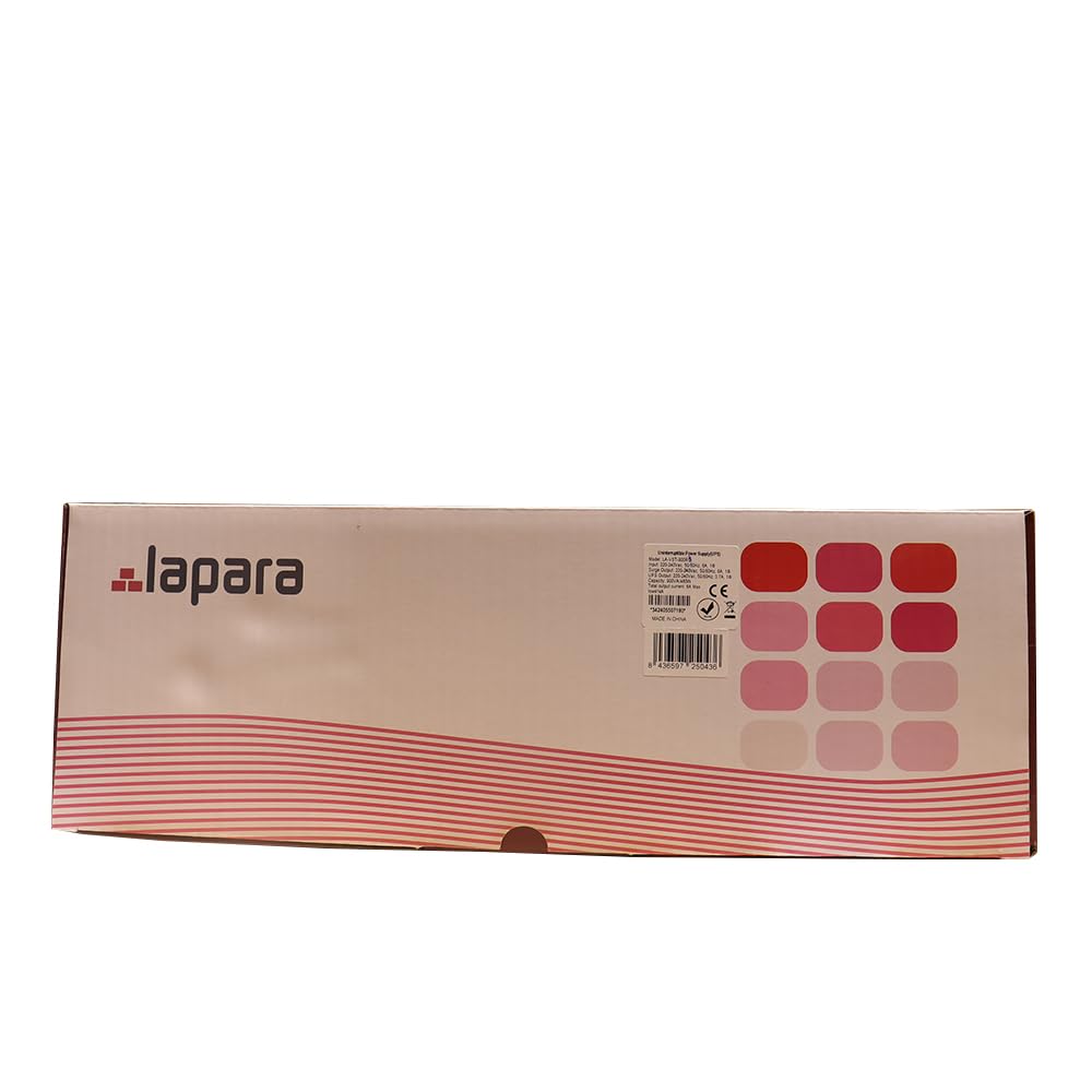 Lapara LA-VST-900RG Sistema de Alimentación Ininterrumpida SAI 900VA 480W Interactivo con AVR y Control microprocesador USB de Carga.