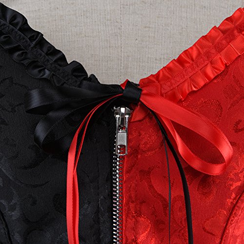 Zhitunemi Overbust Corset Tops for Women: Plus Size Halloween Costume Woman 2025 - Zipper Corset for Masquerade Costume Party4