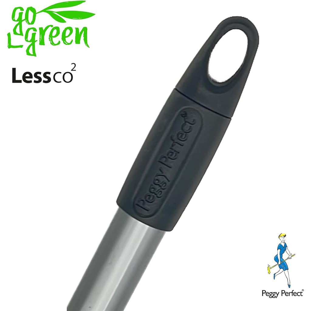 Peggy Perfect Stubenbesen Kehrbesen Zimmerbesen mit Einer dichten Naturhaarmischung und Teleskopstiel im einzigartigem Botanical Design. Buchenholz Besen mit Designaufdruck