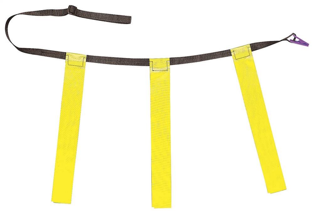 - Champion Sports Quick Release Triple Flag Football Set – X-Large Gray Belt – 40"–50" – Yellow Flags
