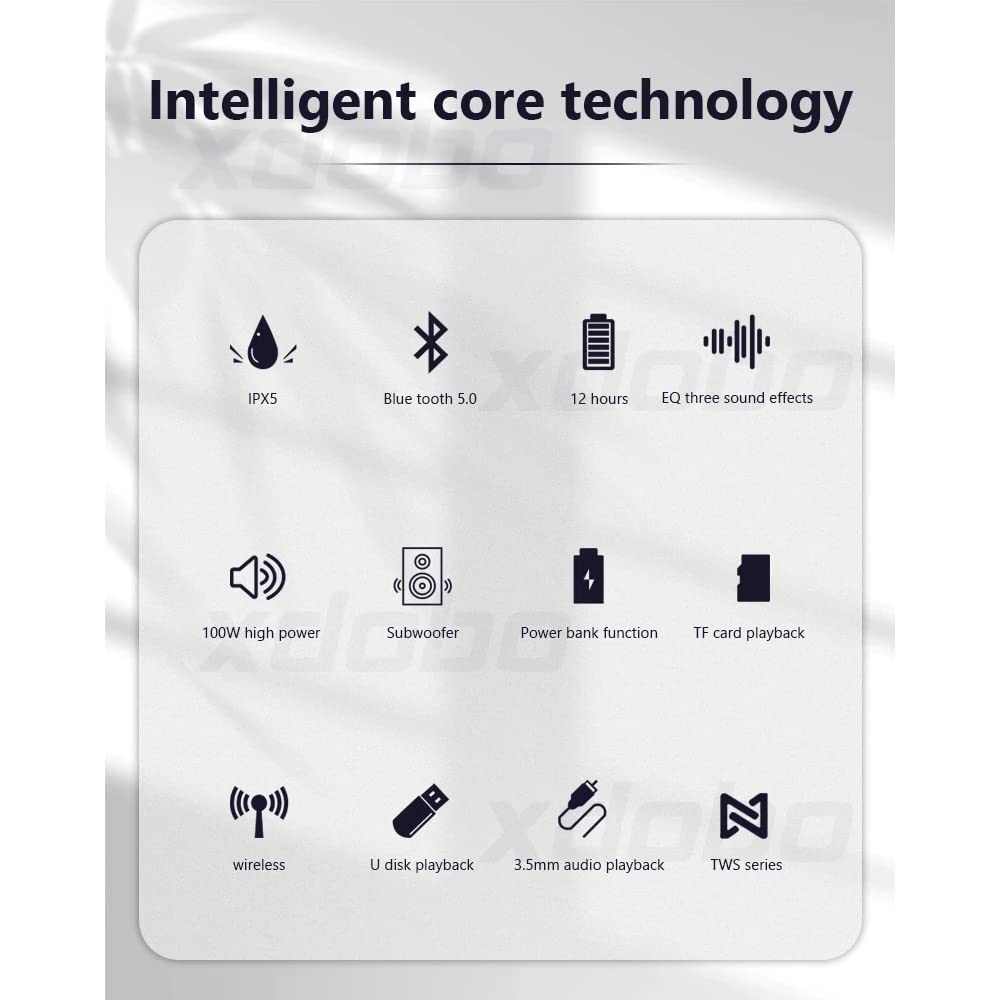 Loa Bluetooth 5.3 Siêu Trầm Xdobo X8 III 60W, Hỗ Trợ DSP, TWS Thẻ TF Kháng Nước IPX7, Đèn Led