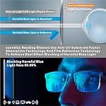acavefox 3 Pack Reading Glasses Men's Readers Blue Light Blocking Anti-UV | Accurate 1.25 Magnification Metal Front Frame Spring Hinge Blu-blocker Reading Eyeglasses Lightweight Sturdy Trendy