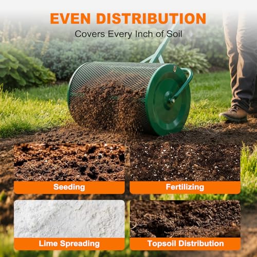 Distribuidor de compost metálico con mango ajustable 24 pulg miniatura 3