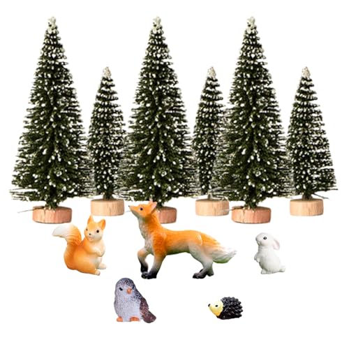 Lguaquanx 11 Stück Weihnachten Miniatur Ornamente, 6 Kleine...
