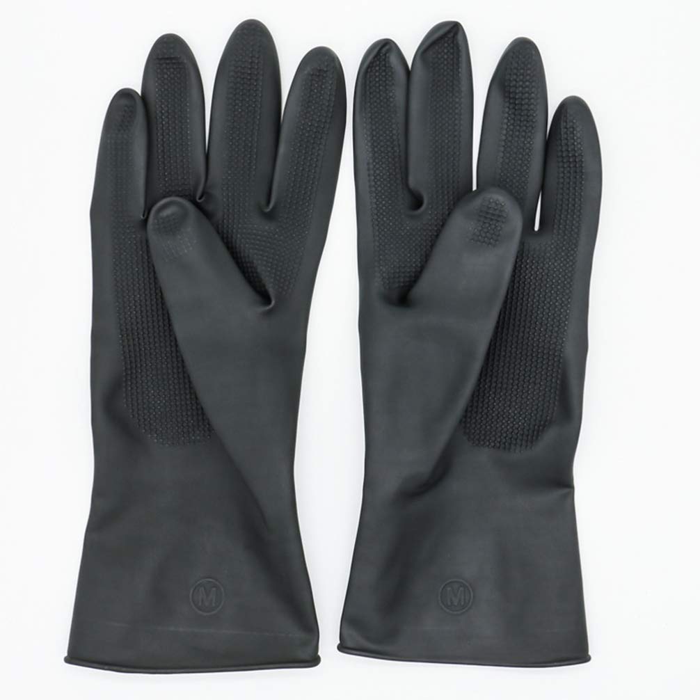 Solustre Lot de 3 paires de gants de teinture pour cheveux, gants de teinture de cheveux antidérapants, imperméables, protecteurs en caoutchouc pour la coiffure - Taille S
