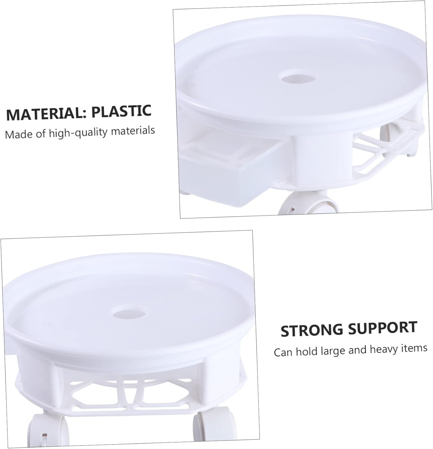 Cabilock Universal Wheel Tray Pots for Indoor Plants Pots for Outdoor Plants Pot Trays for Plants Plant Saucer Moving Tray Plant Pallet Round Plant Stand Flowerpot Tray Car Random color