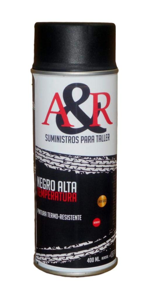 A&R Productos Automocion Pintura Anti Calórica en Spray -400ml (Negro) -Pack de 6uds.