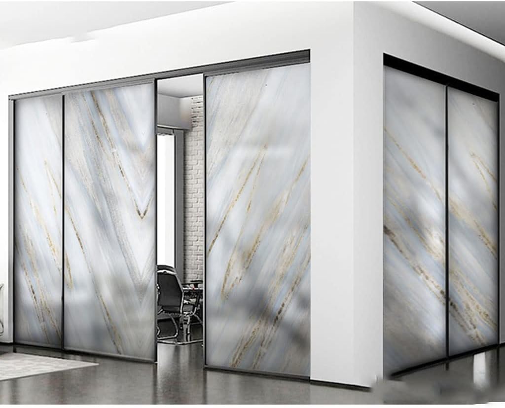 Window Film Window Stickers Window Glass Sticker Marble Office Partition Frosted Window Film Suitable for Bathroom Toilet Anti-peep Window Film Window Privacy Film Glass Sticker(C,45 * 120 cm)