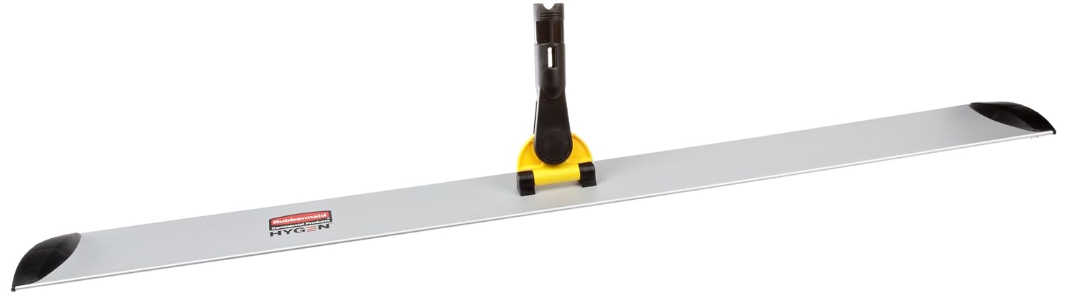 Rubbermaid Commercial Products HYGEN Mop Quick-Connect Hall Dusting Mop Frame, 36-Inch, Yellow, Dust Wet/Dry Mop for Floor Cleaning in Home/Office of Tile/Hardwood/Laminate 35-Inch Frame