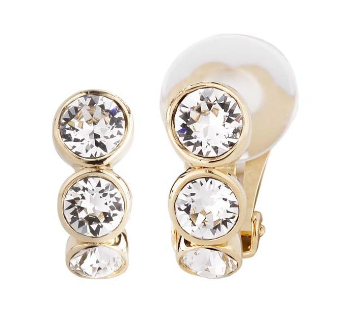 Boucles d'oreille clip Traveller cristal, le cadeau idéal sans perçage