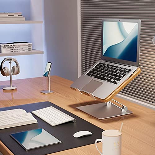 Soporte de madera para portátil elevable y plegable con base ventilada 7