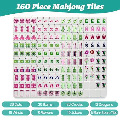 Set de Fichas American Mahjong con Accesorios y Bolsa miniatura 3
