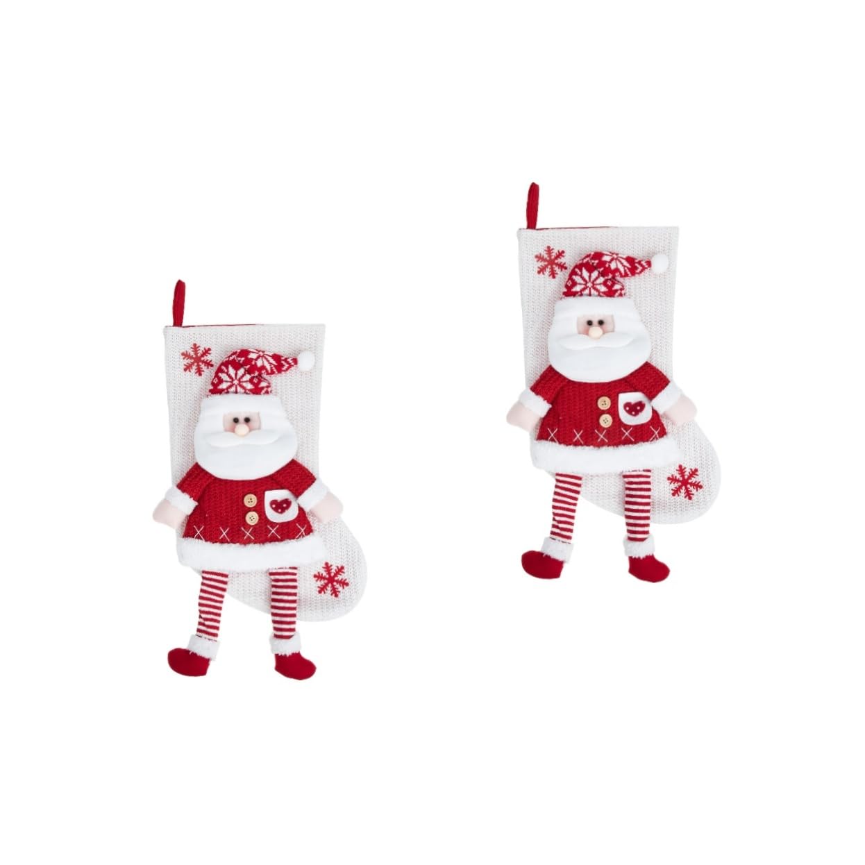 TOPBATHY 2 Pz Calzini di Caramelle Natalizie Decorazioni Natalizie Calze Natalizie Personalizzate Calza Appesa di Natale Calze di Babbo Natale Calza di Natale Tessuto a Maglia