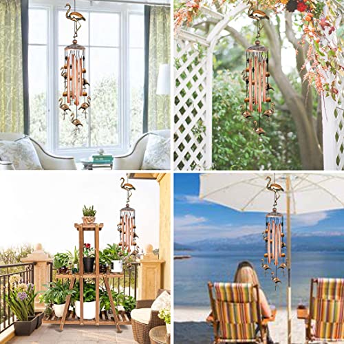Flamingo Wind Chimes Outdoor Clearance,35In Wind Chime For Outside,Metal Windchime With S Hook,Flamingo Gifts For Women,Christmas Birthday Gift For Mom Grandma Friend,Garden Yard Porch Patio Decor. #TOP4