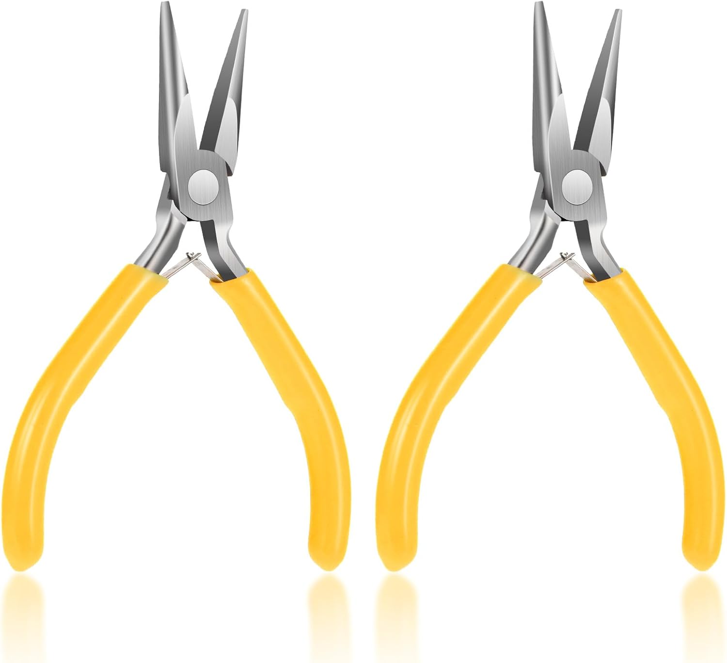2 Pack Needle Nose Pliers for Jewelry Making, 4.5 Inch Small Needle Nose Pliers Jewelry Chain Nose Pliers Craft Pliers for Wire Bending, Repair, Object Grasping (Blue)