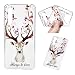 Produktbild Mlorras Hülle für Xiaomi Mi CC9, Emboss Lack Gemalt Handyhülle Case, Silikon TPU Schutzhülle IMD Bumper Anti-Kratzer Stoßfest Smartphone Abdeckung Cover,Powder RockHirschkopf Blume Vogel