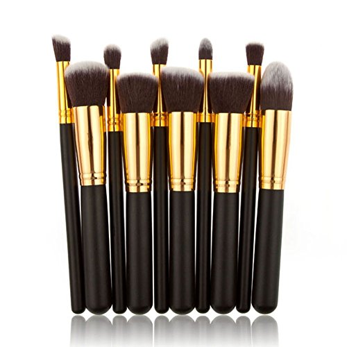 NEJLSD Makeup Brushes 10pcs Face Powder Brushes,Synthetic Cosmetics Foundation Blending Blush Brush,Eyebrow Concealer Cosmetic Eyeshadow Brushes Kits
