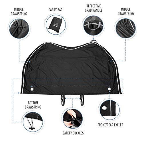 Team Obsidian: Bike Covers | Styles - Outdoor Storage Or Transportation/Travel | Waterproof, Heavy Duty, 600D, 300D, Or 210D Oxford Ripstop Materials | Sizes L, Xl, Xxl For 1,2 Or 3 Bikes | Offers Constant Protection Through All 4 Seasons #TOP3