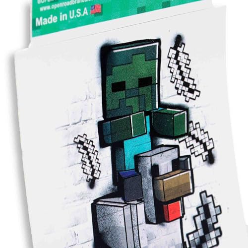 Image of Minecraft Sketched Chicken Jockey Adhesive Vinyl Decal - Fun Minecraft Sticker for Water Bottle or Laptop